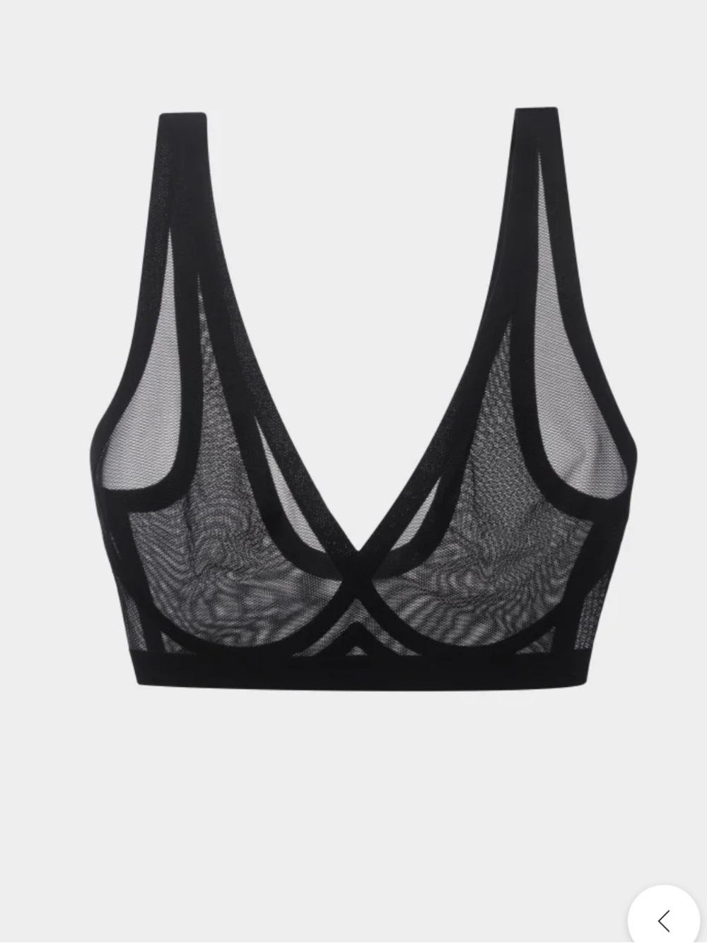 NWT EBY black mesh bralette